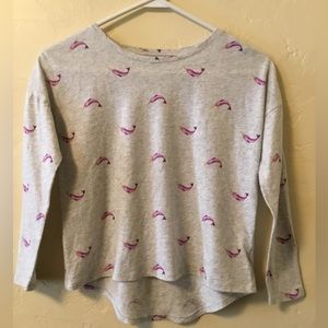 Girls Old Navy Narwhal PrintLong Sleeve Shirt Top